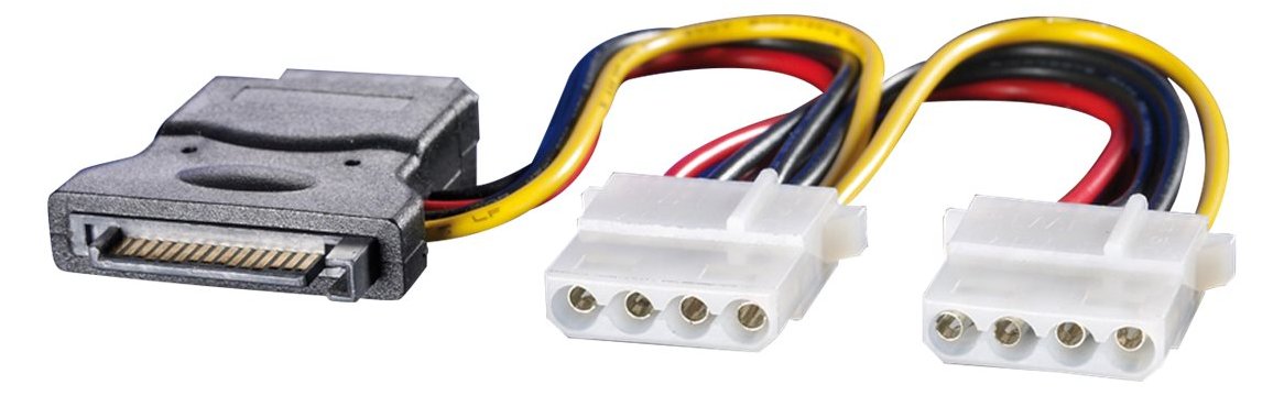 ROLINE Y-Adapterkabel - Netz-Splitter - interne Stromversorgung, 4-polig (W)
