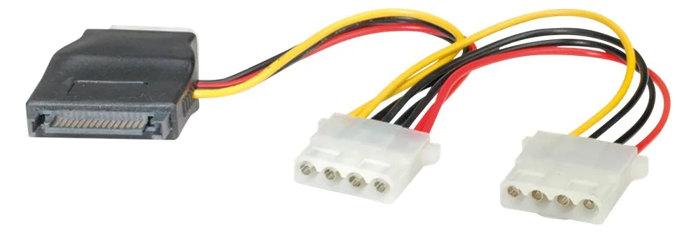 ROLINE Y-Adapterkabel - Netz-Splitter - interne Stromversorgung, 4-polig (W), Ansicht 3
