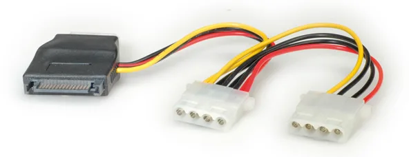 ROLINE Y-Adapterkabel - Netz-Splitter - interne Stromversorgung, 4-polig (W), Ansicht 4