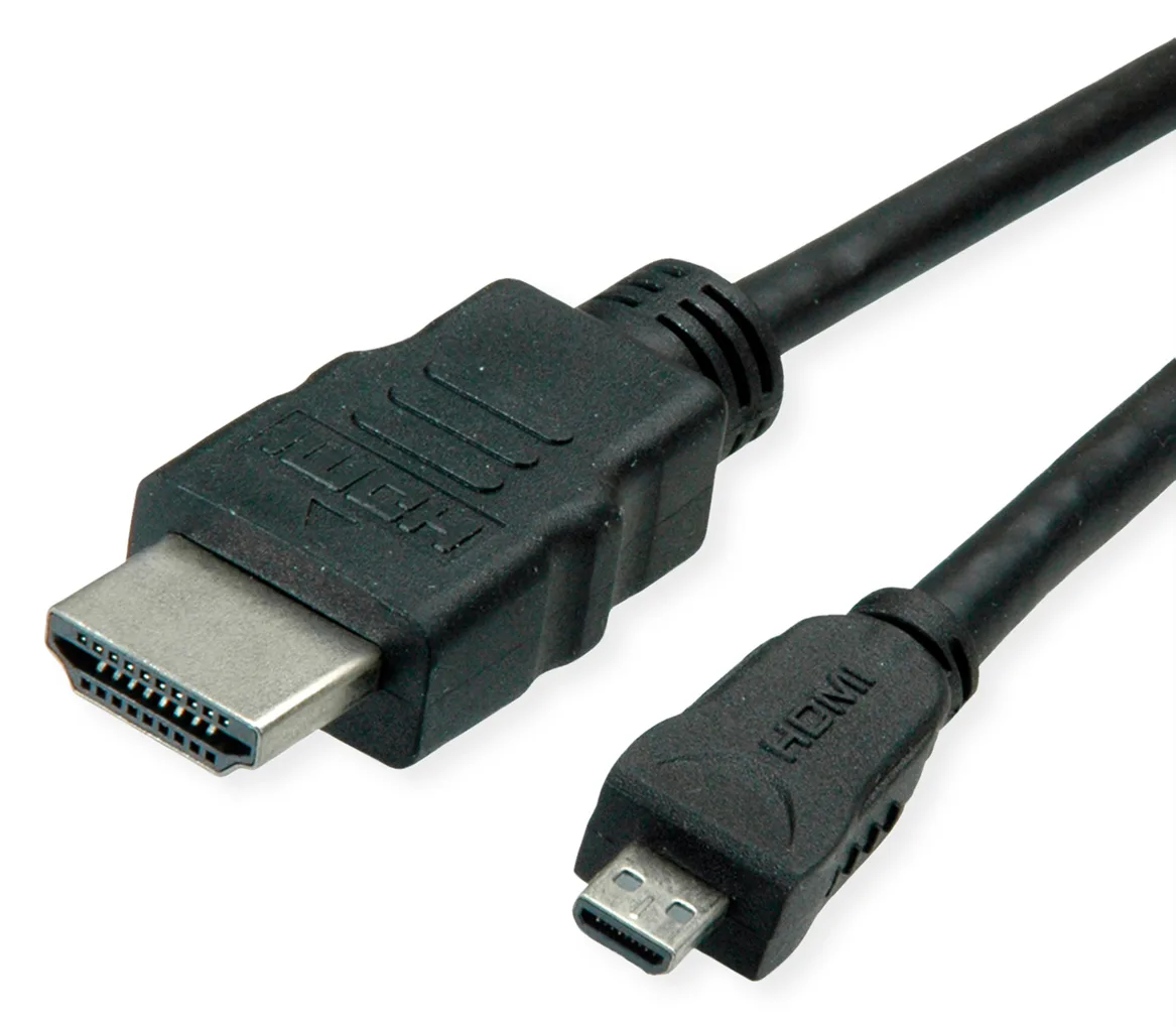 ROTRONIC-SECOMP Roline Green - Highspeed - HDMI-Kabel mit Ethernet - HDMI männlich zu mikro HDMI männlich - 2 m, Ansicht 2