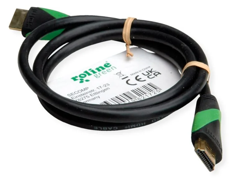 ROTRONIC-SECOMP Roline Green - Ultra High Speed - HDMI-Kabel mit Ethernet - HDMI männlich zu HDMI männlich - 2 m, Ansicht 3