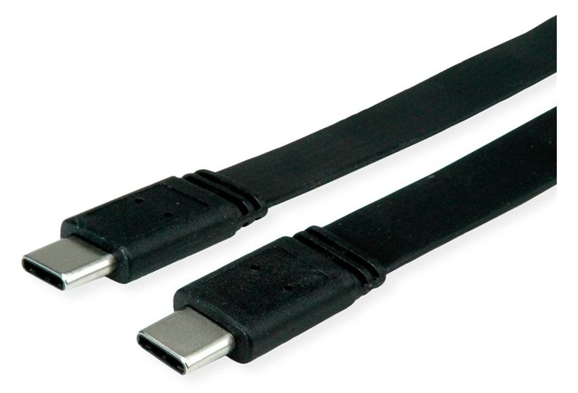 ROTRONIC-SECOMP VALUE - USB-Kabel - USB-C (M) zu USB-C (M) - USB4 Gen 3 - 20 V - 5 A - 50 cm - flach von LumaTech