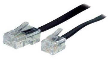 S/CONN maximum connectivity S-Impuls 70260 - 10 m - RJ-11 - RJ-45 - Schwarz - Transparent - Männlich/Männlich - Flach von LumaTech