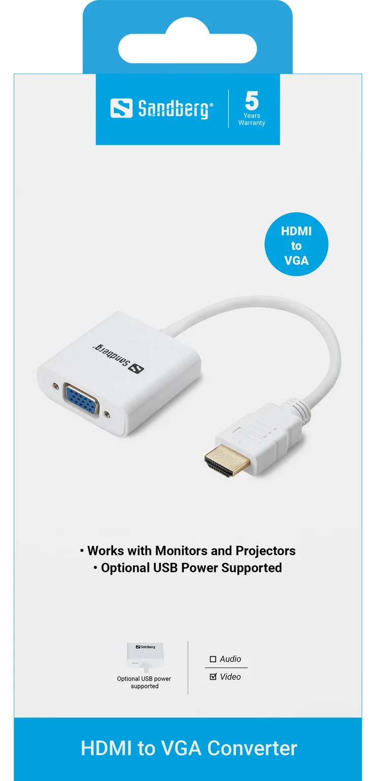 SANDBERG HDMI to VGA Converter - Videokonverter, Ansicht 3