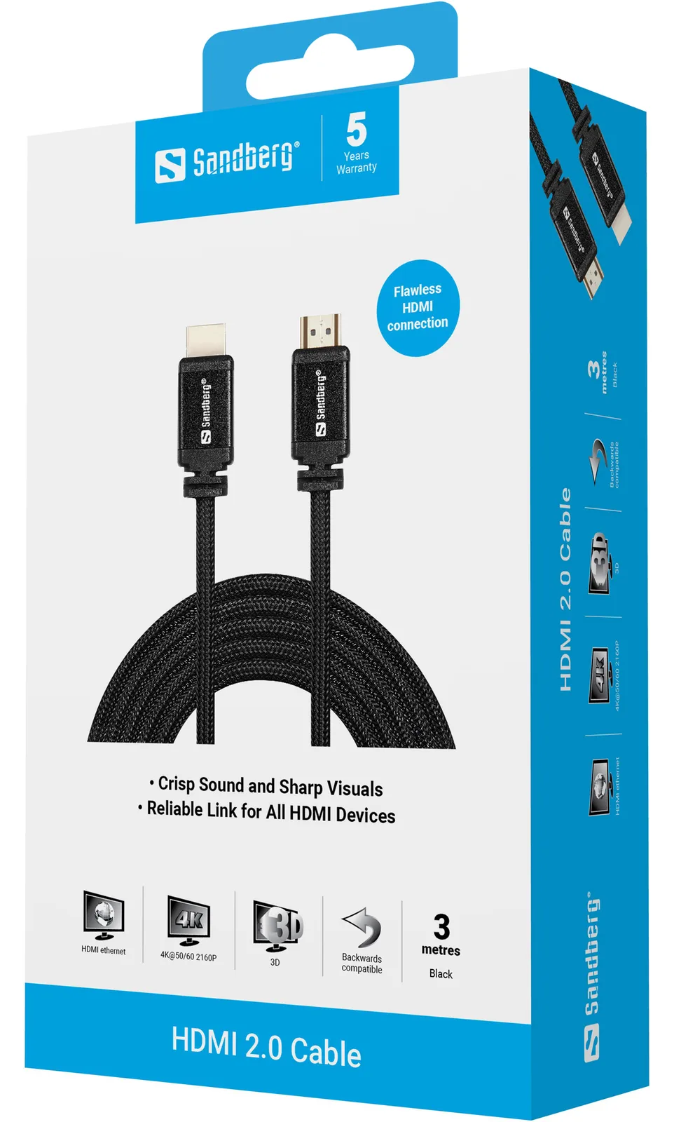 SANDBERG HDMI-Kabel - HDMI (M) bis HDMI (M), Ansicht 2