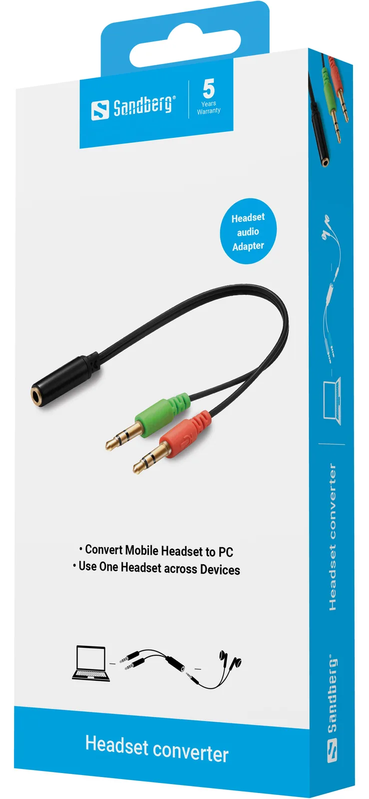 SANDBERG Headset Converter - Headsetadapter, Ansicht 2