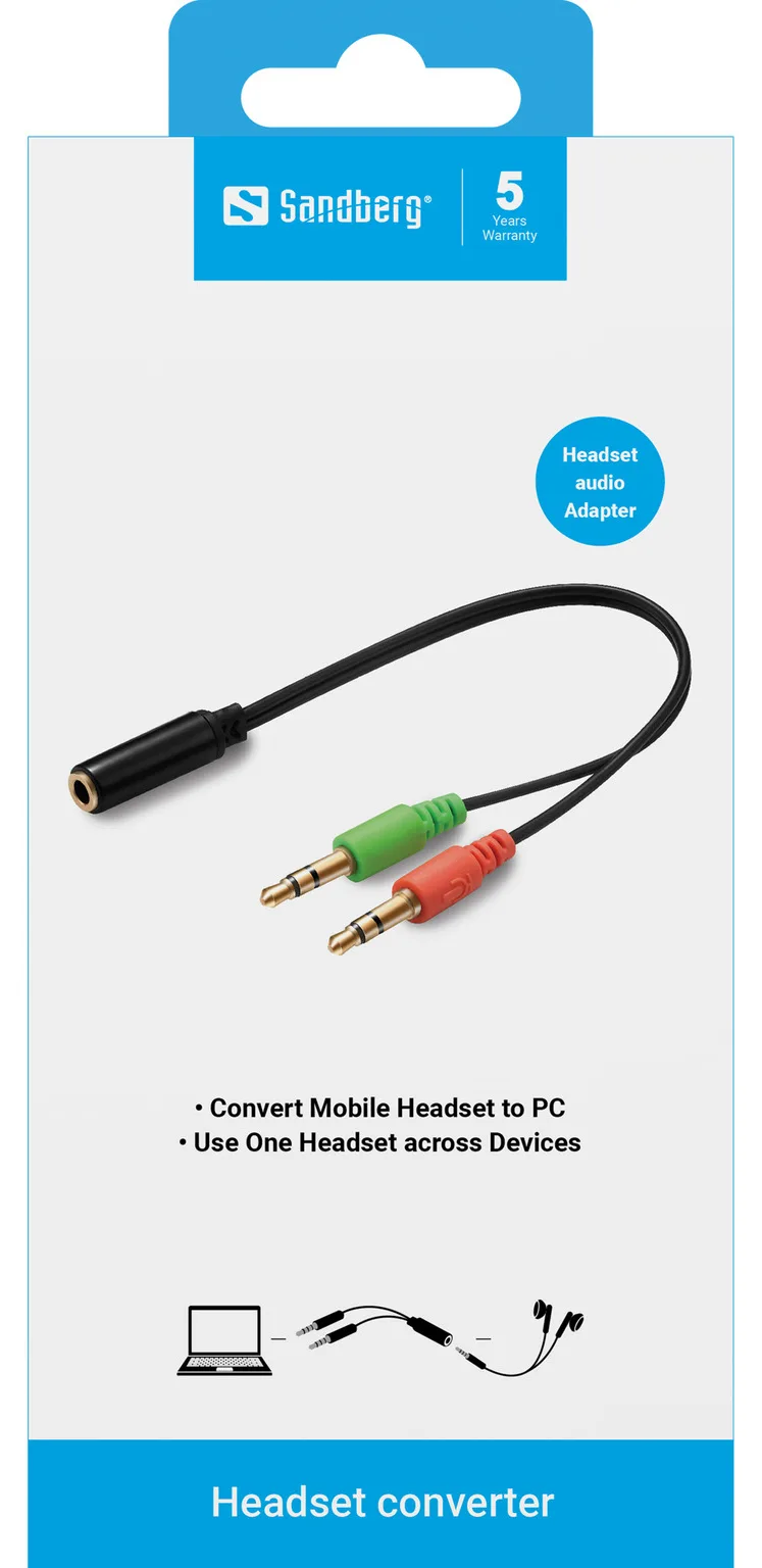 SANDBERG Headset Converter - Headsetadapter, Ansicht 4
