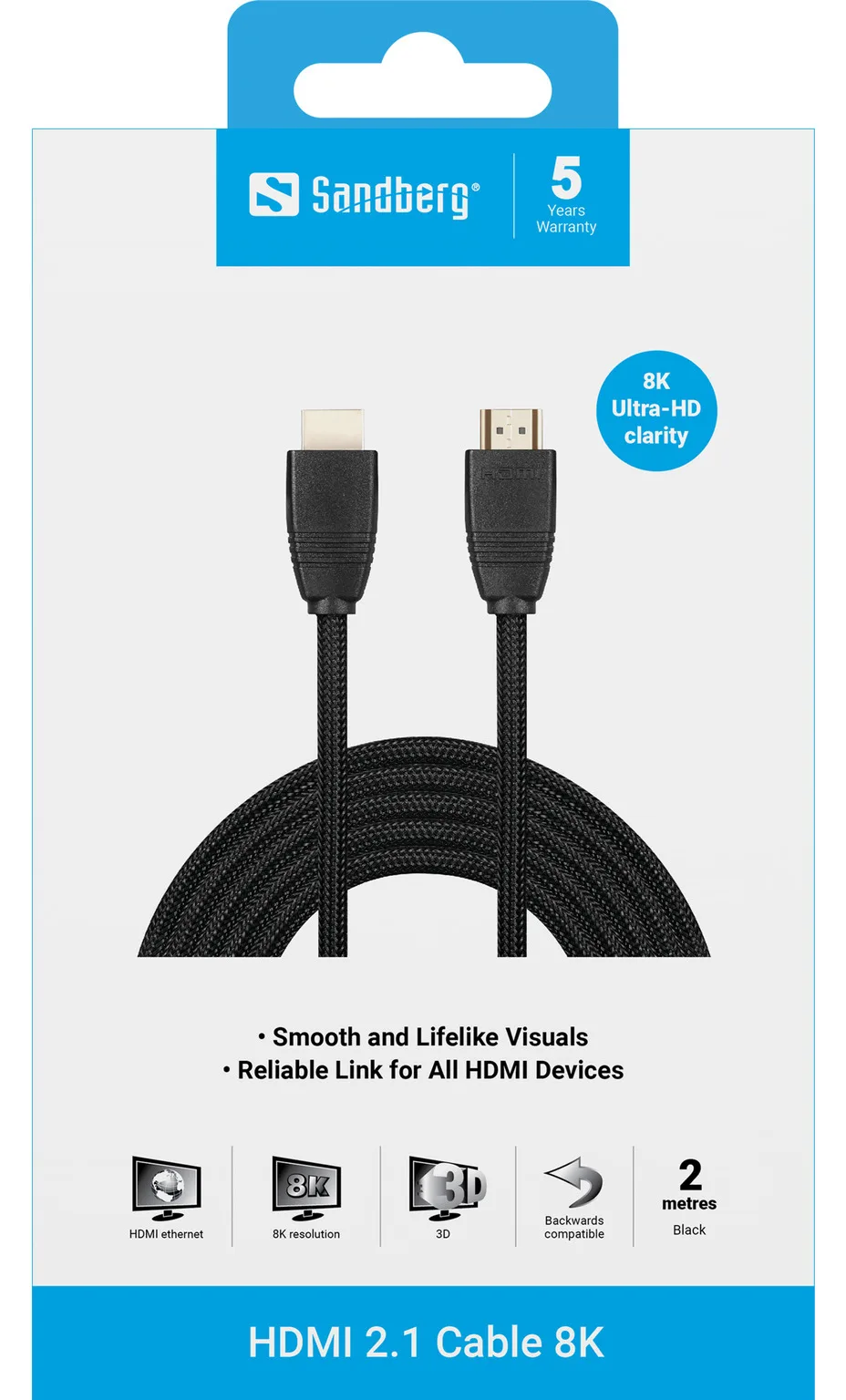 SANDBERG Highspeed - HDMI-Kabel mit Ethernet, Ansicht 3