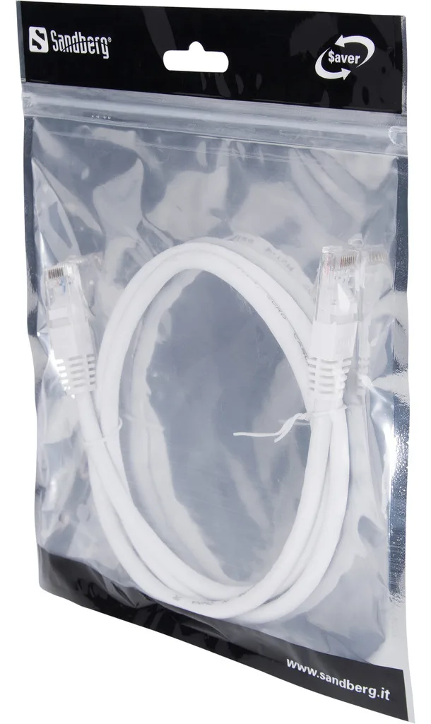 SANDBERG SAVER - Patch-Kabel - RJ-45 (M) zu RJ-45 (M) - Grau, Ansicht 2