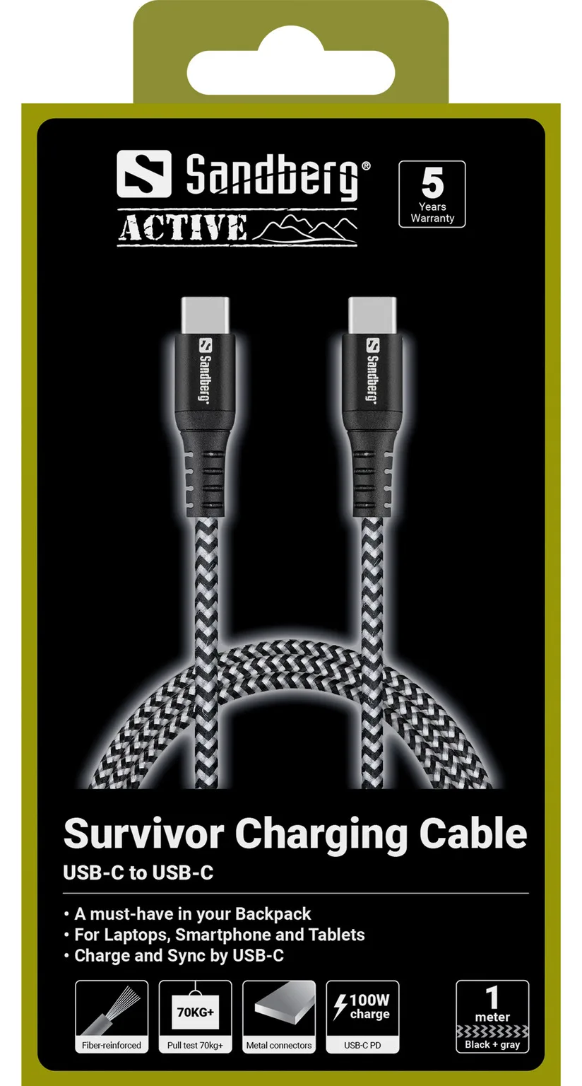 SANDBERG Survivor - USB-Kabel - 24 pin USB-C (M), Ansicht 2