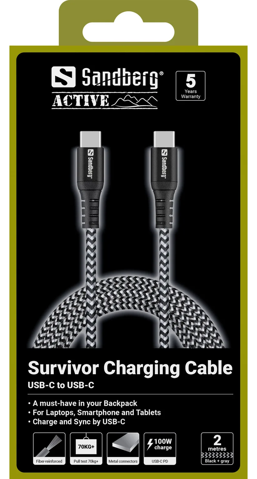 SANDBERG Survivor - USB-Kabel - 24 pin USB-C (M), Ansicht 3