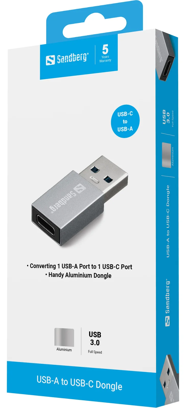 SANDBERG USB-A to USB-C Dongle, Ansicht 2