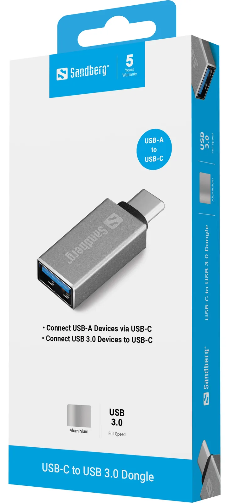 SANDBERG USB-Adapter - USB-C (M) zu USB Typ A (W), Ansicht 2