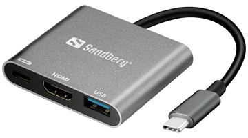 SANDBERG USB-C Mini Dock HDMI+USB - Dockingstation von LumaTech