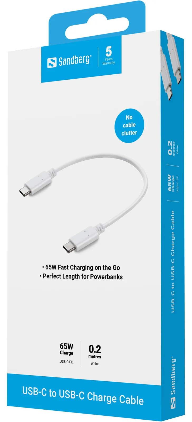 SANDBERG USB-Kabel - 24 pin USB-C (M) zu 24 pin USB-C (M), Ansicht 2