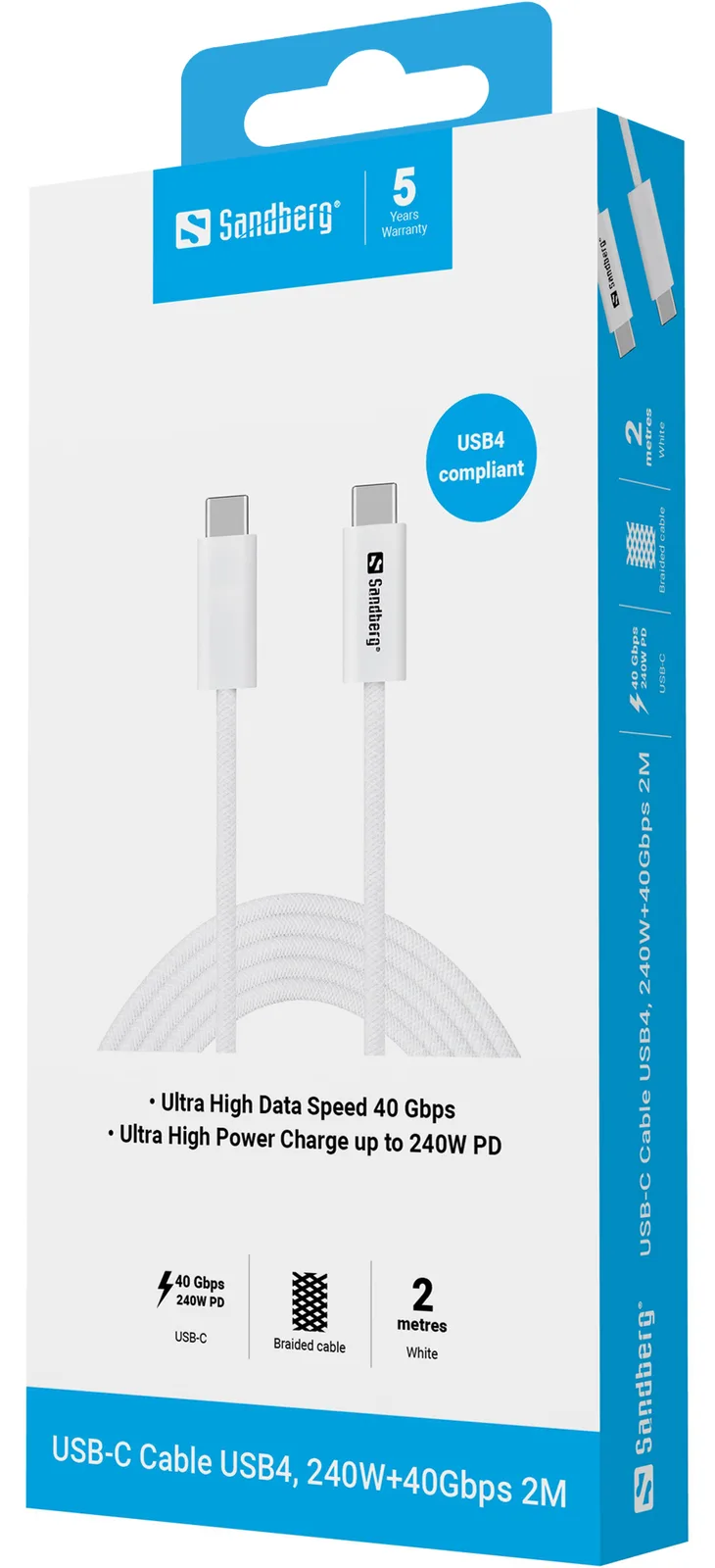 SANDBERG USB-Kabel - 24 pin USB-C (M) zu 24 pin USB-C (M), Ansicht 2