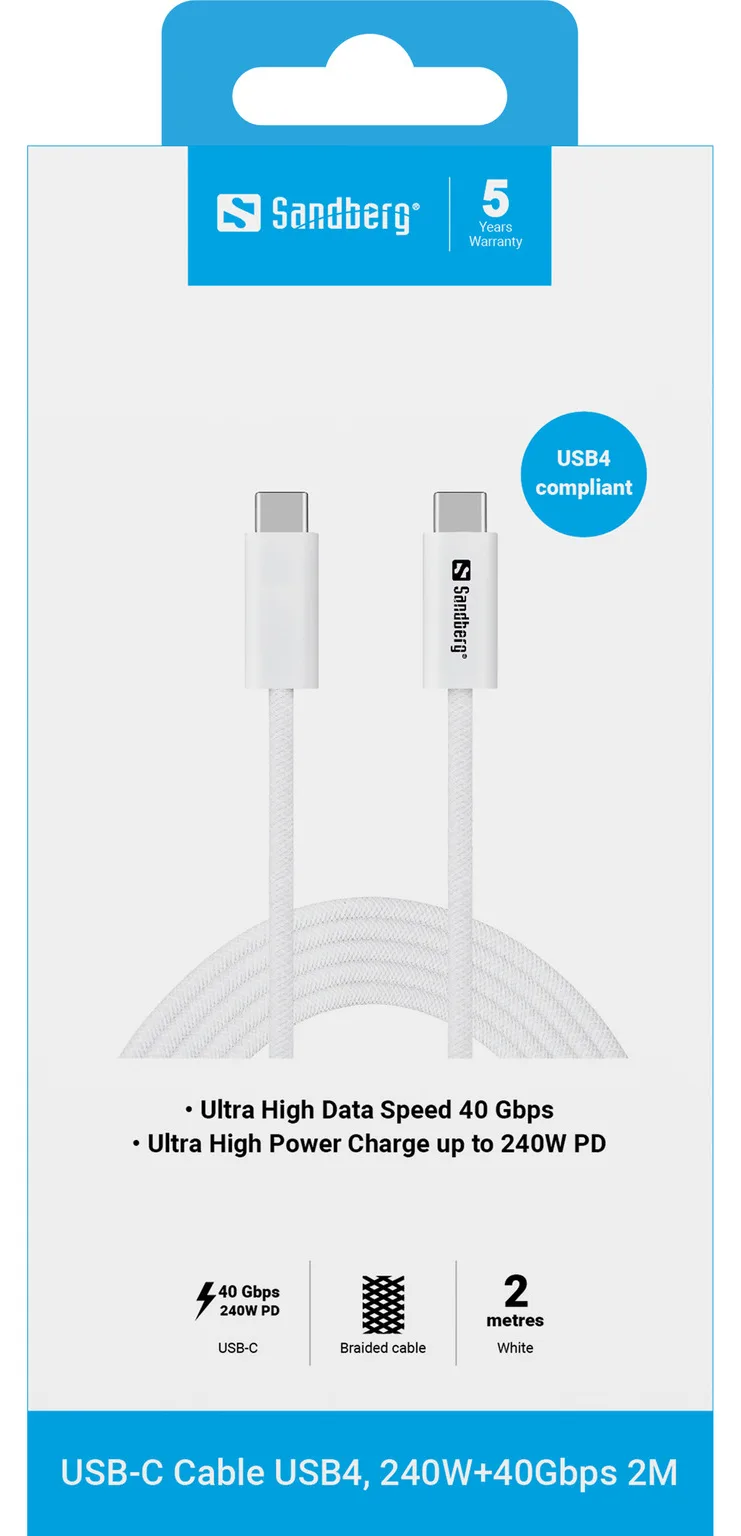SANDBERG USB-Kabel - 24 pin USB-C (M) zu 24 pin USB-C (M), Ansicht 3