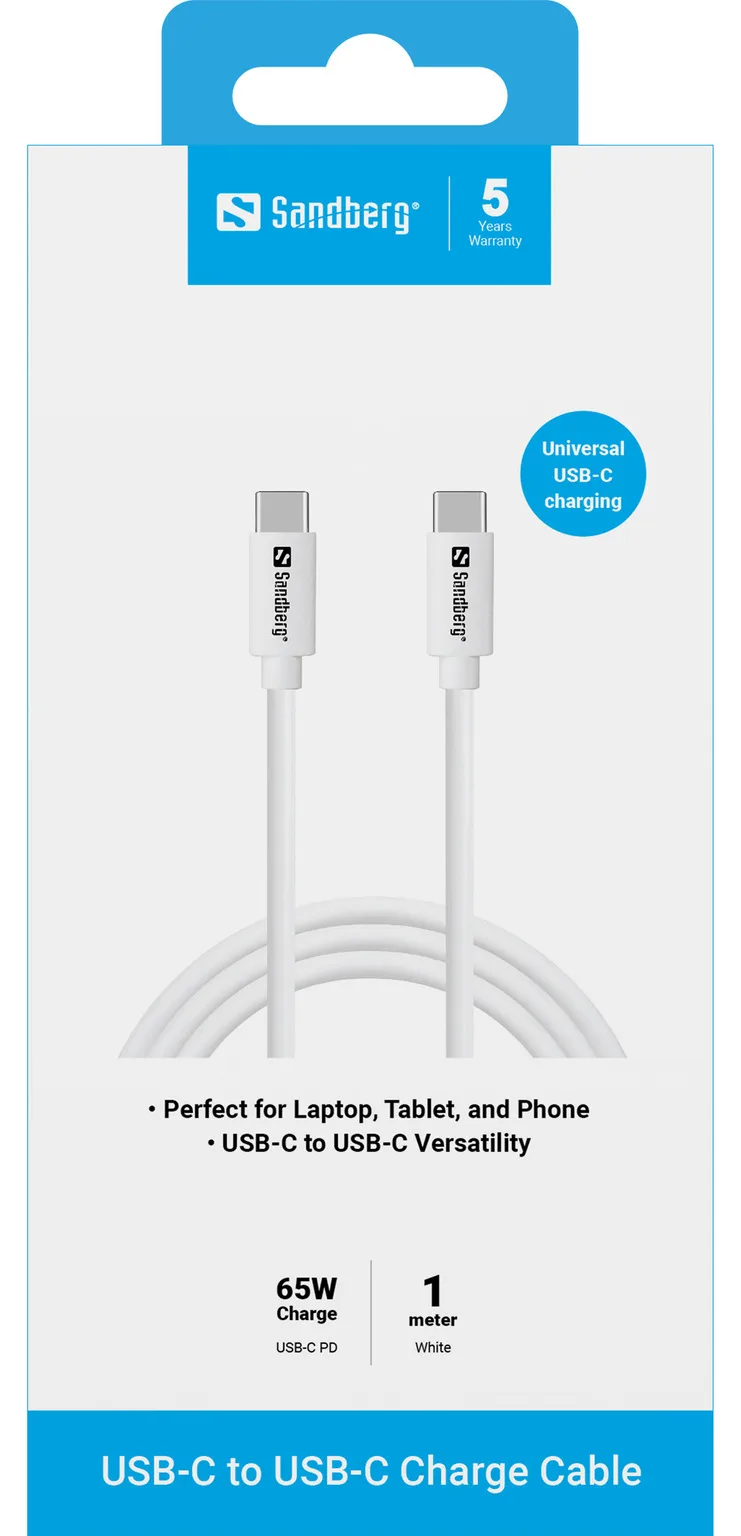 SANDBERG USB-Kabel - 24 pin USB-C (M) zu 24 pin USB-C (M), Ansicht 3