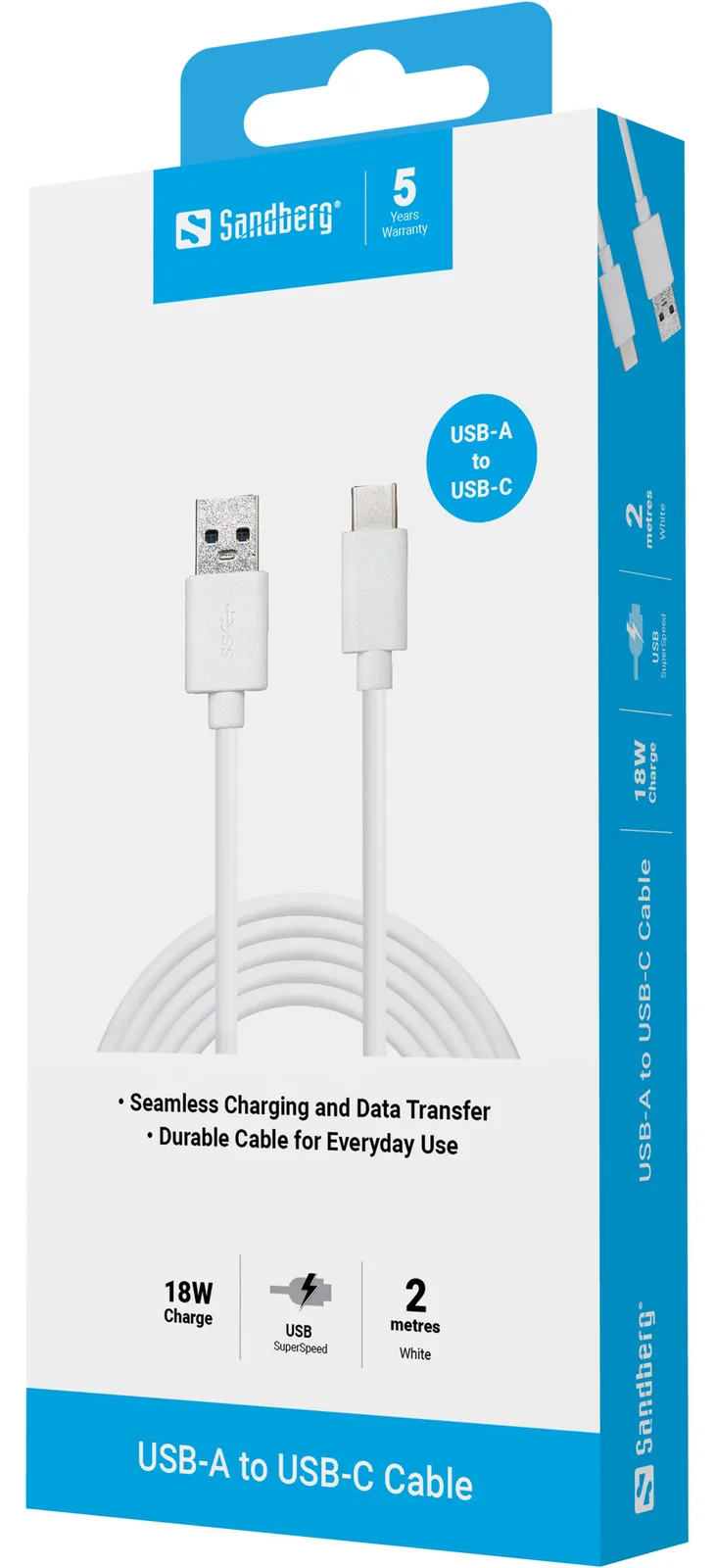 SANDBERG USB-Kabel - USB-C (M) bis USB Typ A (M), Ansicht 2