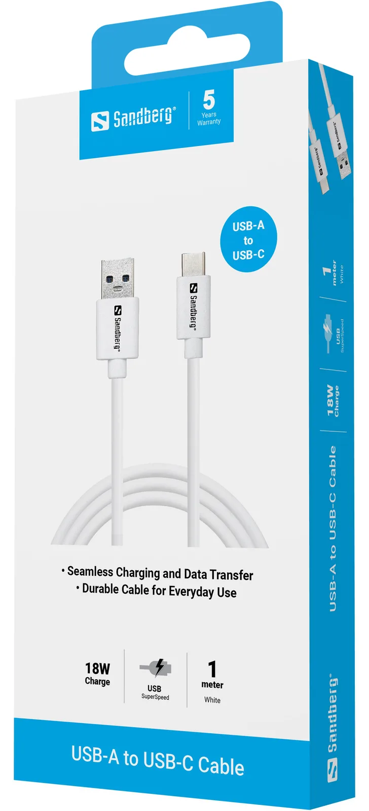 SANDBERG USB-Kabel - USB-C (M) bis USB Typ A (M), Ansicht 2