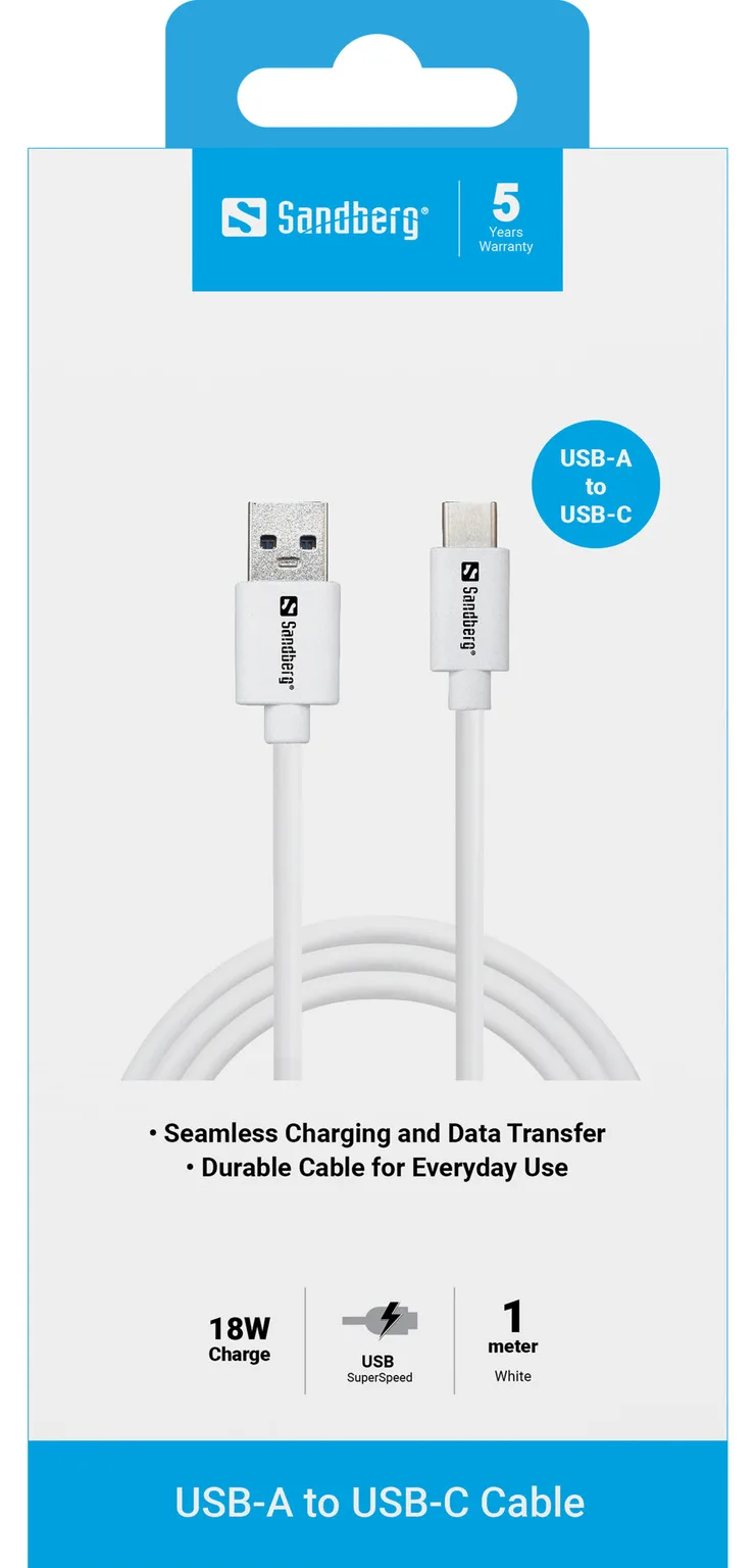 SANDBERG USB-Kabel - USB-C (M) bis USB Typ A (M), Ansicht 4