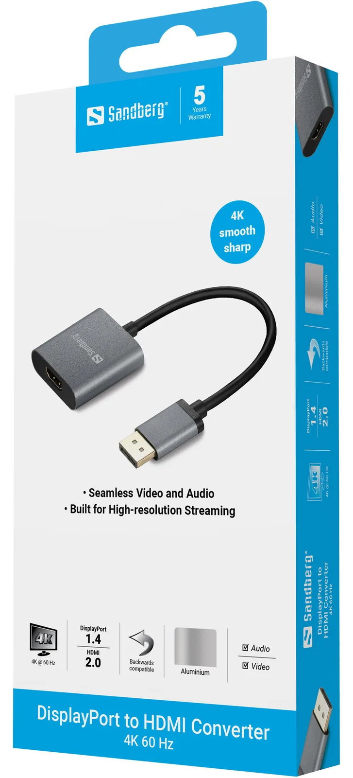 SANDBERG Videoadapter - DisplayPort männlich zu HDMI weiblich, Ansicht 2