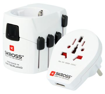 SKROSS PRO – World & USB - Universal - Universal - Typ A - Typ B - Typ C (Euro-Stecker) - Typ E (FR) - Typ F - Typ G von LumaTech