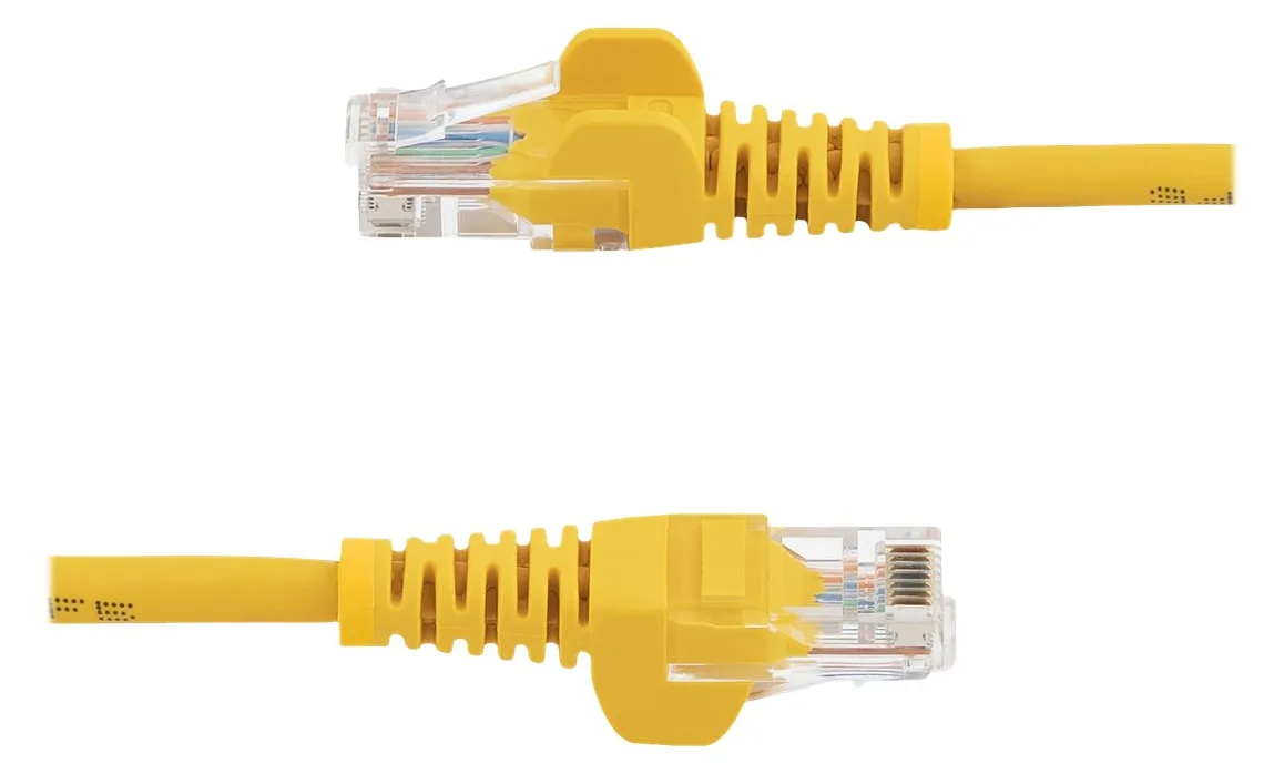 StarTech.com 0,5m Cat5e Ethernet Netzwerkkabel Snagless mit RJ45 - Cat 5e UTP Kabel - Gelb - Patch-Kabel - RJ-45 (M), Ansicht 3