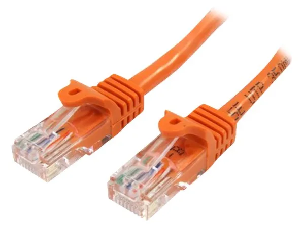 StarTech.com 0,5m Cat5e Ethernet Netzwerkkabel Snagless mit RJ45 - Cat 5e UTP Kabel - Orange - Patch-Kabel - RJ-45 (M), Ansicht 2