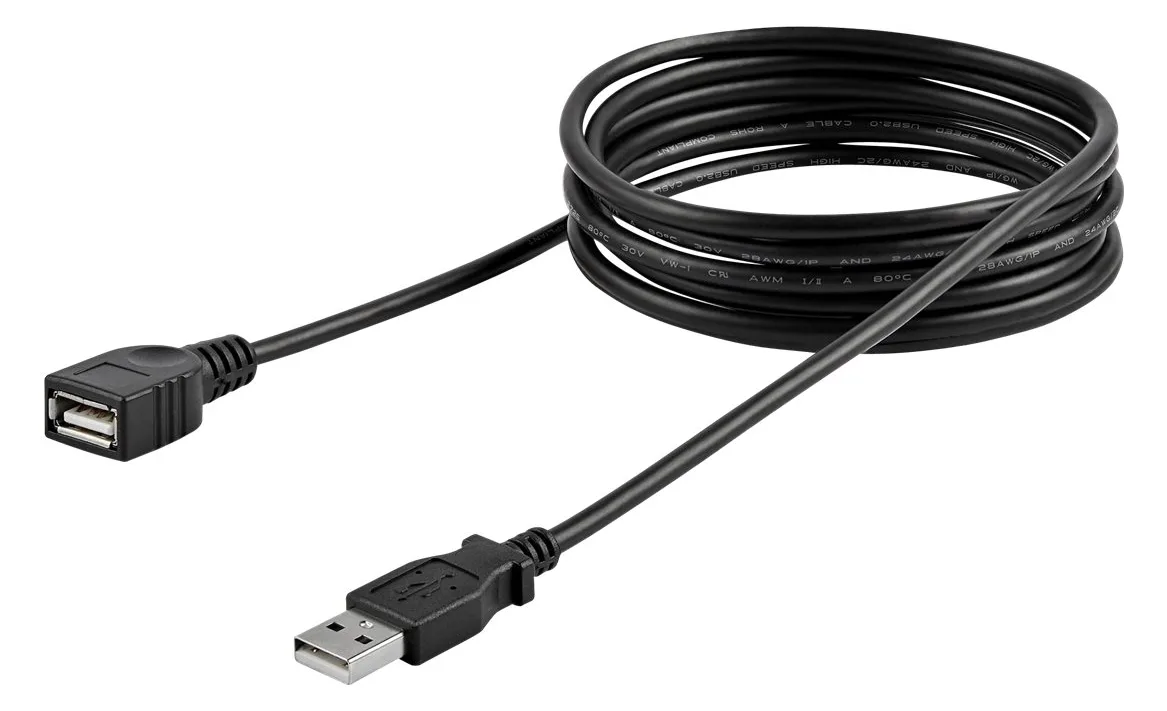 StarTech.com 1,8m USB 2.0 A Verlängerungskabel - Stecker / Buchse - USB Verlängerung - Schwarz, Ansicht 4