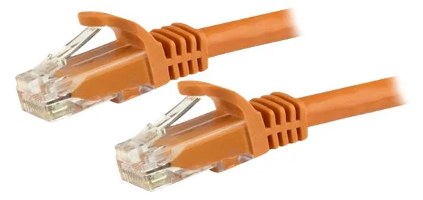 StarTech.com 1.5m CAT6 Ethernet Cable, 10 Gigabit Snagless RJ45 650MHz 100W PoE Patch Cord - Orange, Ansicht 2
