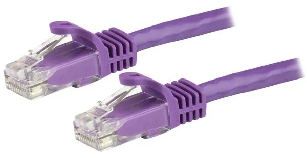 StarTech.com 1.5m CAT6 Ethernet Cable, 10 Gigabit Snagless RJ45 650MHz 100W PoE Patch Cord - Lila, Ansicht 4