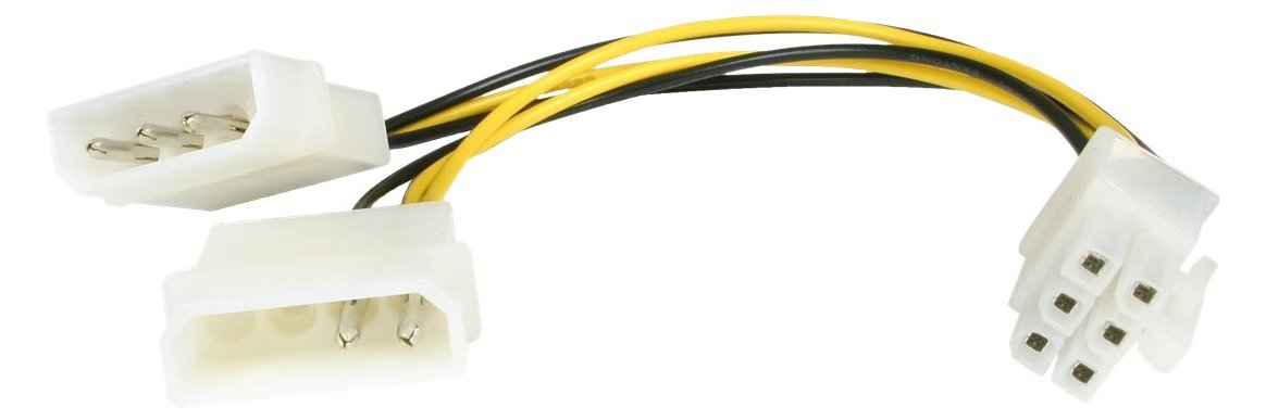 StarTech.com 12cm LP4 Molex auf 6pin PCI Express Stromkabel - Molex / PCIe Grafikkarten Stromkabel - Netzteil