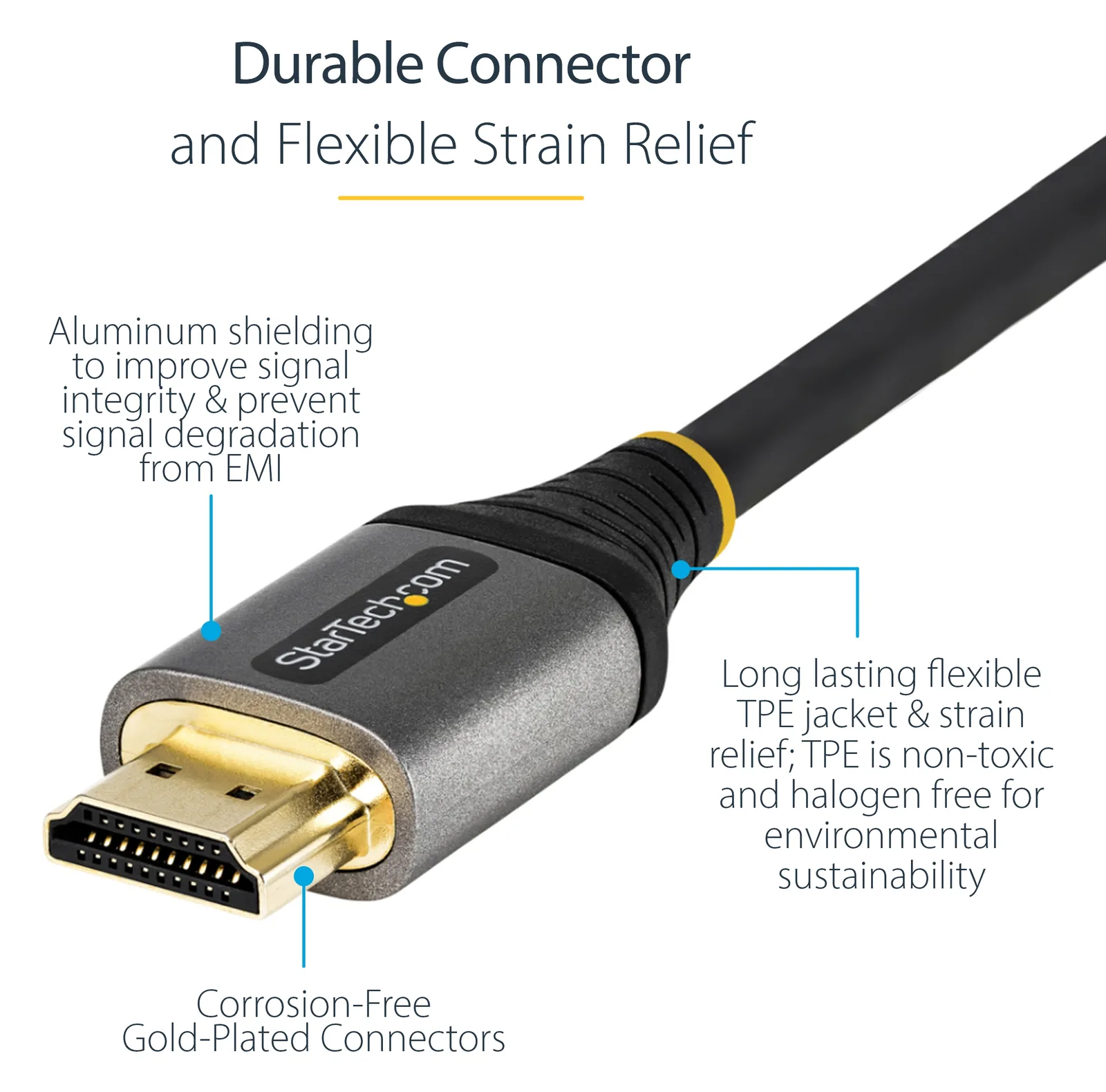 StarTech.com 12ft (4m) HDMI 2.1 Cable, Certified Ultra High Speed HDMI Cable 48Gbps, 8K 60Hz/4K 120Hz HDR10+ eARC, Ansicht 2