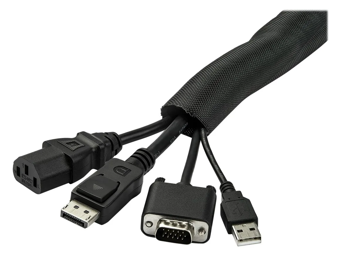 StarTech.com 15' (4.6m) Cable Management Sleeve, Flexible Coiled Cable Wrap, 1-1.5 diameter Expandable Sleeve, Ansicht 4