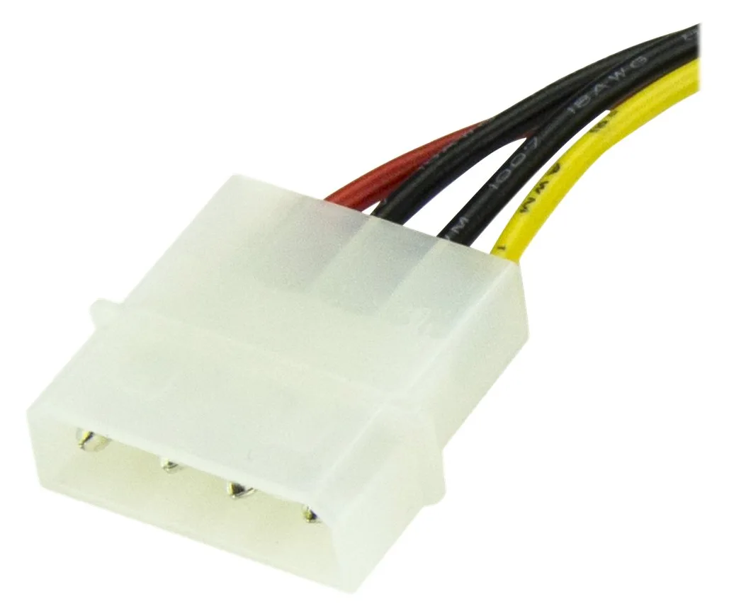 StarTech.com 15cm 4 Pin Molex auf SATA Kabel - LP4 / Serial-ATA Stromadapter - S-ATA 15 Pin Buchse, Ansicht 5