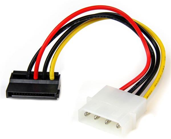 StarTech.com 15cm 4-Pin Molex auf SATA Kabel links gewinkelt - Stecker/Buchse - Netzteil - SATA-Stromstecker (M)