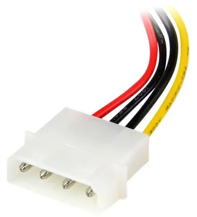 StarTech.com 15cm 4-Pin Molex auf SATA Kabel links gewinkelt - Stecker/Buchse - Netzteil - SATA-Stromstecker (M), Ansicht 3