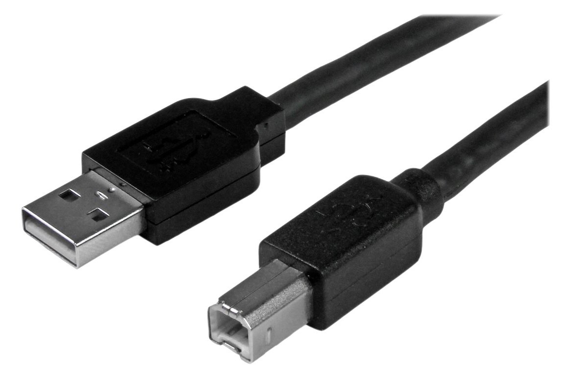 StarTech.com 15m aktives USB 2.0 A auf B Kabel - Stecker/Stecker - USB Druckerkabel 1x USB A / 1x USB B - Schwarz von LumaTech