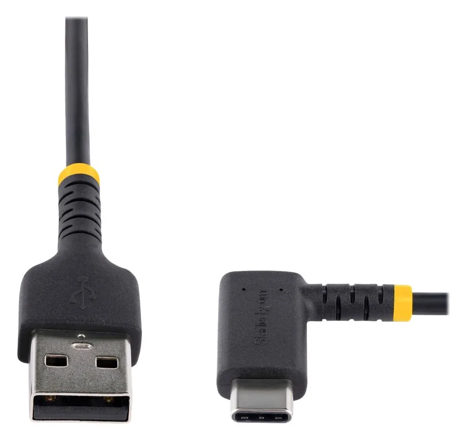StarTech.com 1ft (30cm) USB A to C Charging Cable Right Angle, Heavy Duty Fast Charge USB-C Cable, Ansicht 5