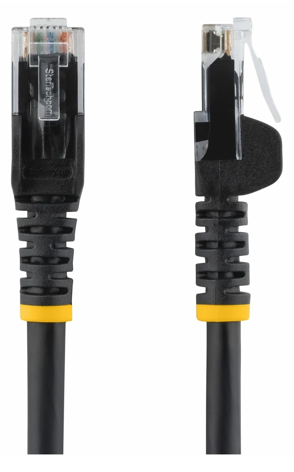 StarTech.com 1m Cat6 Snagless Gigabit UTP Netzwerkkabel - Cat 6 RJ45 Netzwerkkabel mit Knickschutz - Schwarz, Ansicht 2