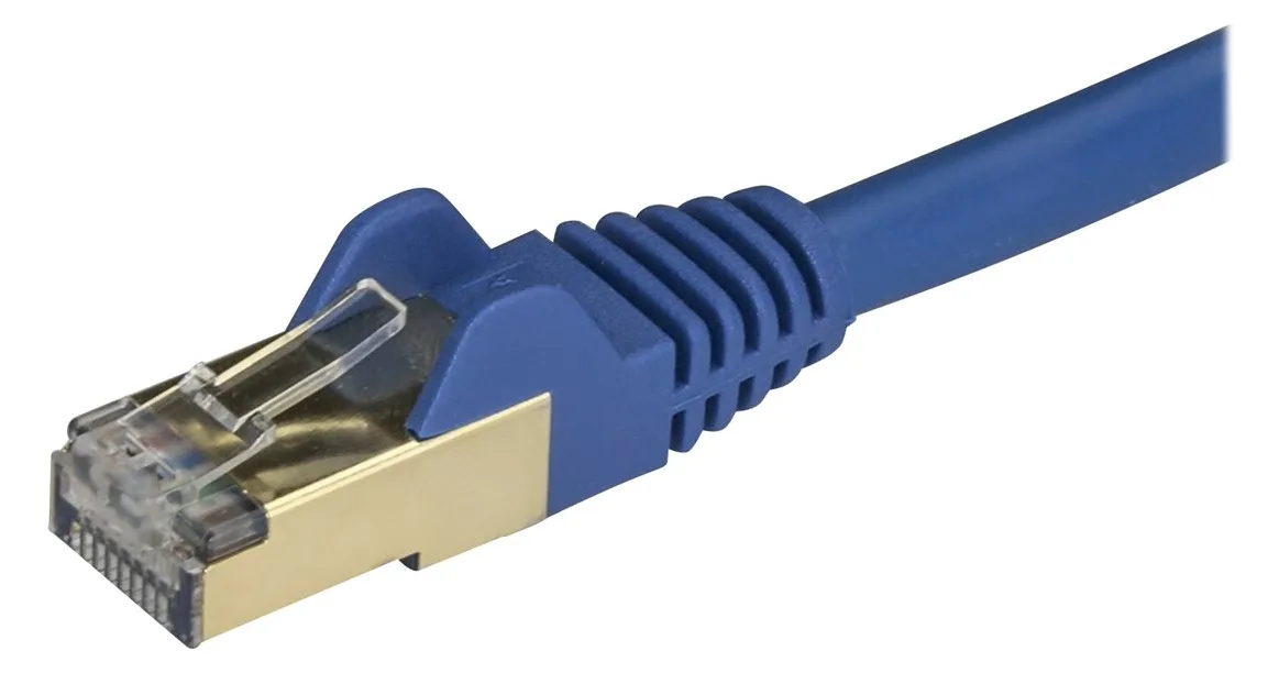 StarTech.com 1m CAT6A Ethernet Cable, 10 Gigabit Shielded Snagless RJ45 100W PoE Patch Cord - Blau, Ansicht 4