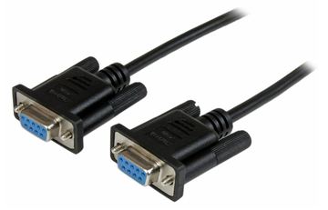 StarTech.com 1m DB9 RS232 Seriell Nullmodemkabel - Bu/Bu - 9-pin seriell Null-Modem Anschlusskabel - Schwarz von LumaTech