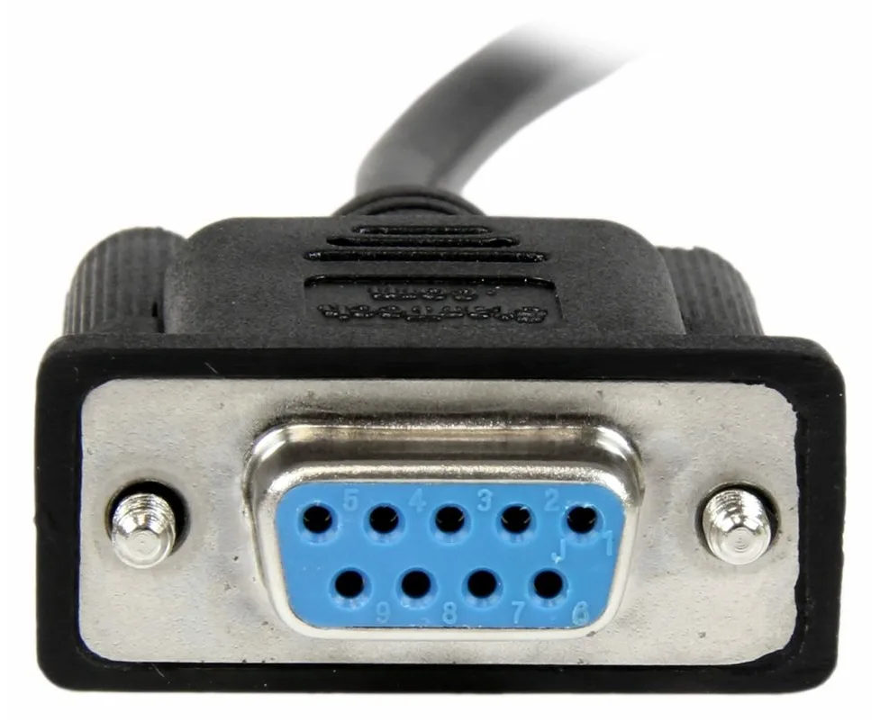 StarTech.com 1m DB9 RS232 Seriell Nullmodemkabel - Bu/Bu - 9-pin seriell Null-Modem Anschlusskabel - Schwarz, Ansicht 3