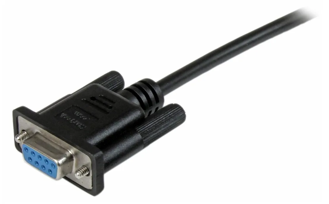 StarTech.com 1m DB9 RS232 Seriell Nullmodemkabel - Bu/Bu - 9-pin seriell Null-Modem Anschlusskabel - Schwarz, Ansicht 4