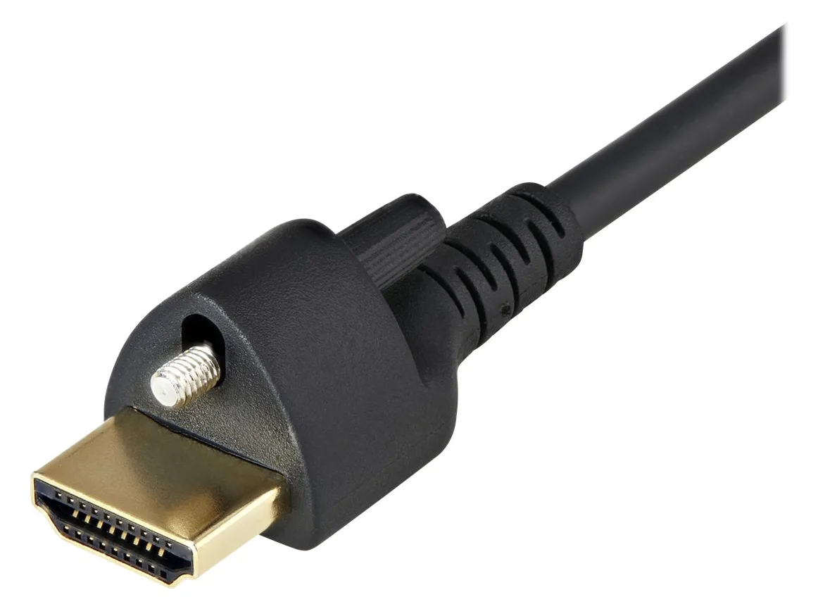 StarTech.com 1m High Speed HDMI Kabel - 4K 60Hz HDR - HDMI-2.0-Monitorkabel mit Verriegelungsschraube, Ansicht 4