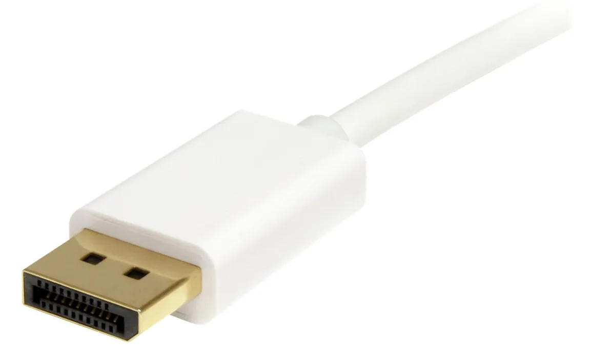 StarTech.com 1m Mini DisplayPort 1.2 auf DisplayPort Adapterkabel - mDP zu DP 4k x 2k Kabel - St/St - Weiß, Ansicht 3
