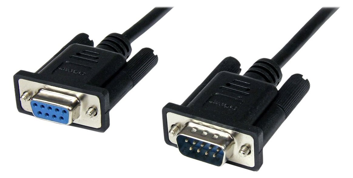StarTech.com 1m Seriell DB9 RS-232 Nullmodemkabel - Schwarz - Stecker/Buchse - 9 Pin Null Modem Kabel