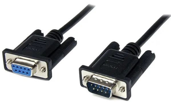StarTech.com 1m Seriell DB9 RS-232 Nullmodemkabel - Schwarz - Stecker/Buchse - 9 Pin Null Modem Kabel, Ansicht 2