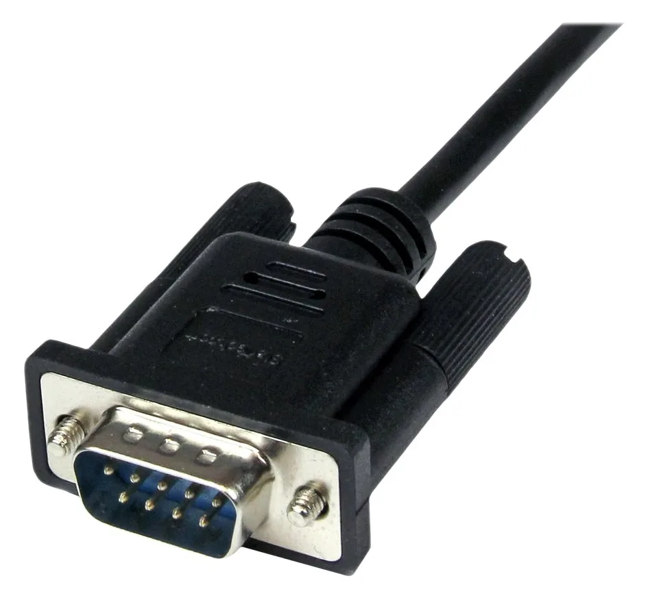 StarTech.com 1m Seriell DB9 RS-232 Nullmodemkabel - Schwarz - Stecker/Buchse - 9 Pin Null Modem Kabel, Ansicht 3